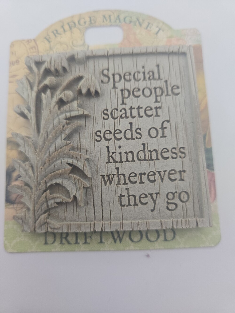 History & Heraldry Driftwood Special People Scatter Seeds of Kindness Magnet NWT